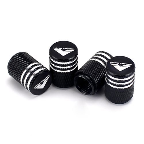 Vorsteiner Black Laser Engraved Tire Valve Caps – Extra Spare Cap Total 5 Caps