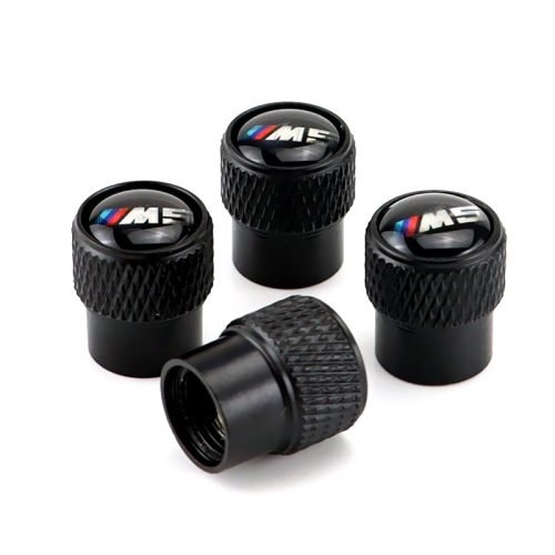 BMW M5 Black Tire Valve Caps – Extra Spare Cap Total 5 Caps