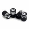 Enkei Black Laser Engraved Tire Valve Caps - Extra Spare Cap Total 5 Caps