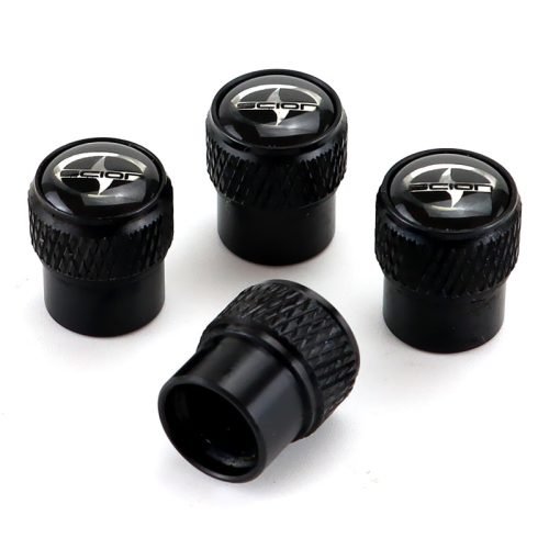 Scion Black Tire Valve Caps – Extra Spare Cap Total 5 Caps
