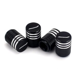 McLaren Laser Engraved Tire Valve Caps - Extra Spare Cap Total 5 Caps