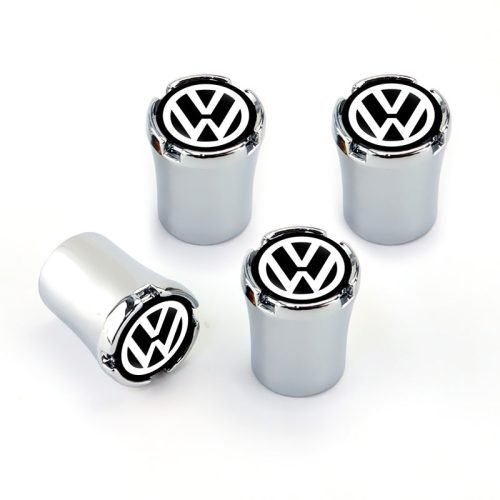 Volkswagen Chrome Tire Valve Caps – Extra Spare Cap Total 5 Caps