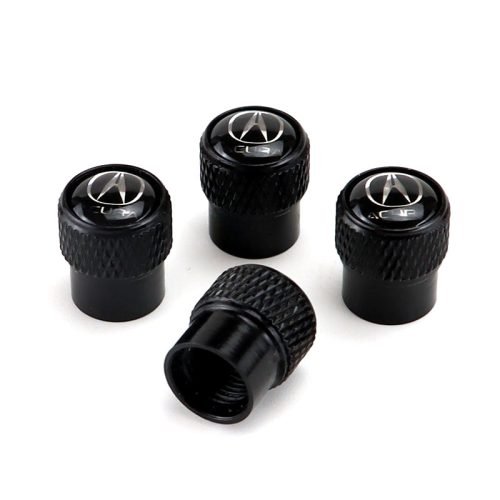 Acura Black Tire Valve Caps – Extra Spare Cap Total 5 Caps