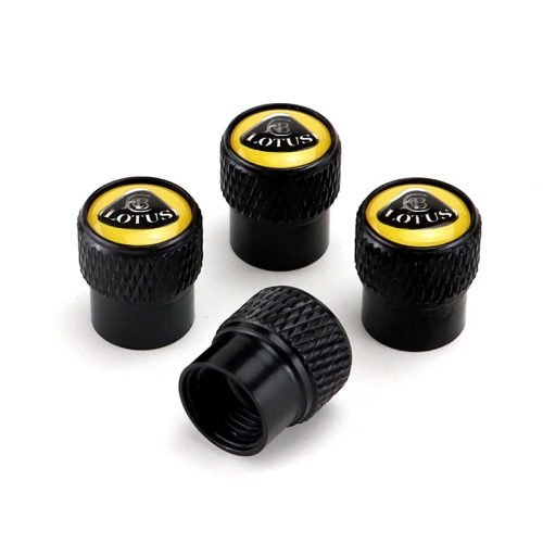 Lotus Black Tire Valve Caps – Extra Spare Cap Total 5 Caps