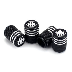 Mayhem Black Laser Engraved Tire Valve Stem Caps