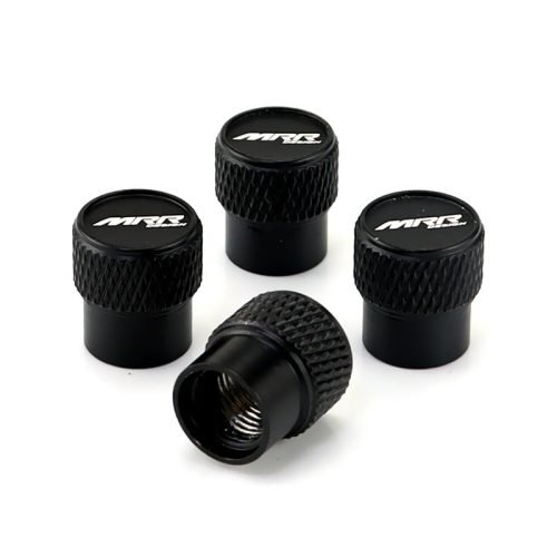 MRR Design Black Laser Engraved Tire Valve Stem Caps – Total 5 Caps