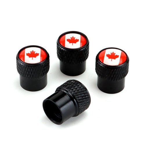 Canada Black Tire Valve Caps – Extra Spare Cap Total 5 Caps