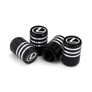 Lexus Laser Engraved Tire Valve Caps - Extra Spare Cap Total 5 Caps