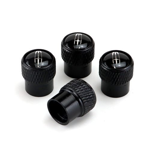 Lincoln Black Tire Valve Caps – Extra Spare Cap Total 5 Caps