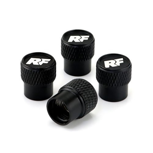 Rotiform RF Black Laser Engraved Tire Valve Stem Caps – Total 5 Caps