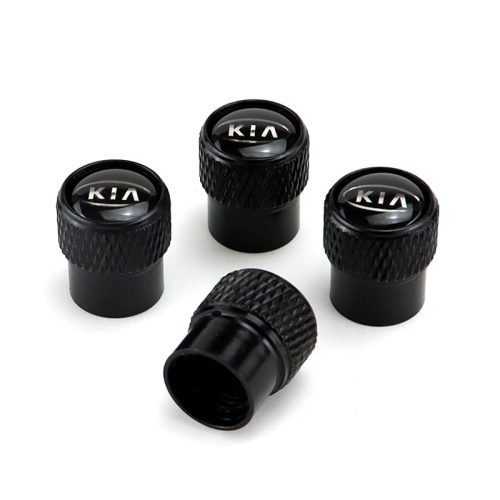 Kia Black Tire Valve Caps – Extra Spare Cap Total 5 Caps