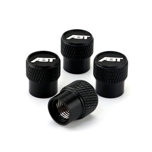 ABT Black Laser Engraved Tire Valve Stem Caps – Total 5 Caps