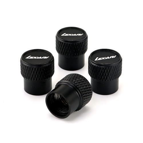 Lexani Black Laser Engraved Tire Valve Stem Caps – Total 5 Caps