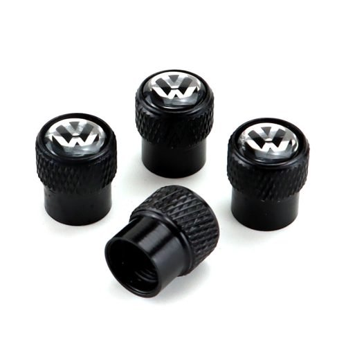 Volkswagen Black Tire Valve Caps – Extra Spare Cap Total 5 Caps