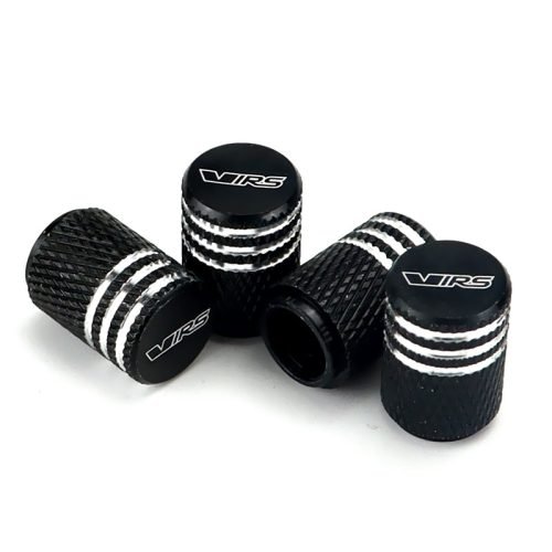 Skoda VRS Laser Engraved Tire Valve Caps – Extra Spare Cap Total 5 Caps