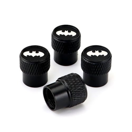 Batman Black Laser Engraved Tire Valve Stem Caps – Total 5 Caps