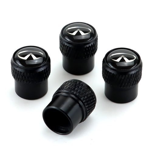 Infiniti Black Tire Valve Caps – Extra Spare Cap Total 5 Caps