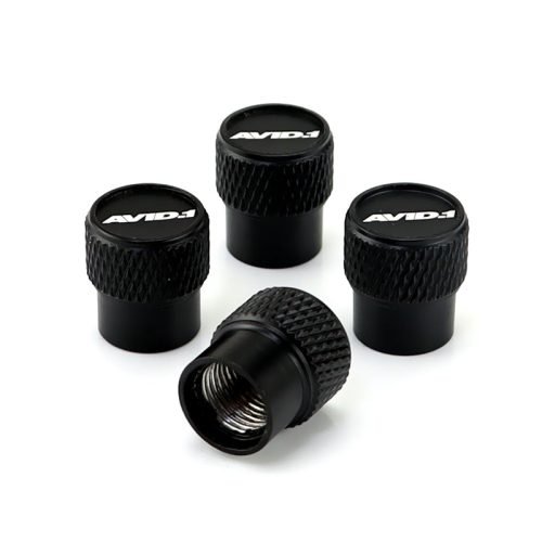 Avid1 Wheel Black Laser Engraved Tire Valve Stem Caps – Total 5 Caps