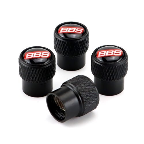 BBS Black Tire Valve Caps – Extra Spare Cap Total 5 Caps