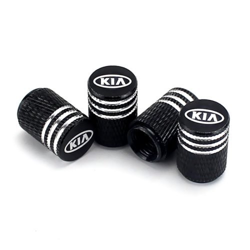 Kia Laser Engraved Tire Valve Caps – Extra Spare Cap Total 5 Caps