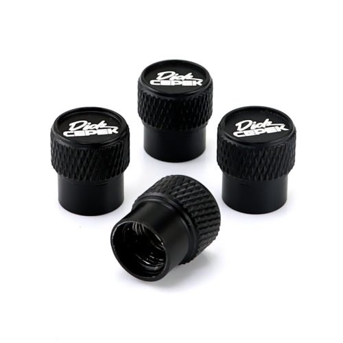Dick Cepek Black Laser Engraved Tire Valve Stem Caps – Total 5 Caps