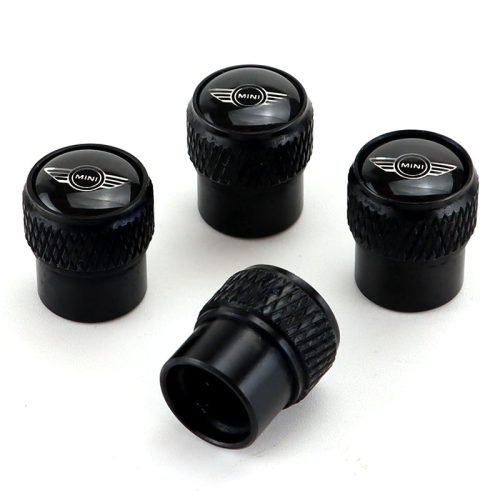 Mini Cooper Black Tire Valve Caps – Extra Spare Cap Total 5 Caps