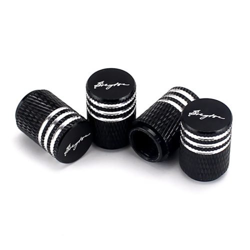 Breyton Black Laser Engraved Tire Valve Caps – Extra Spare Cap Total 5 Caps