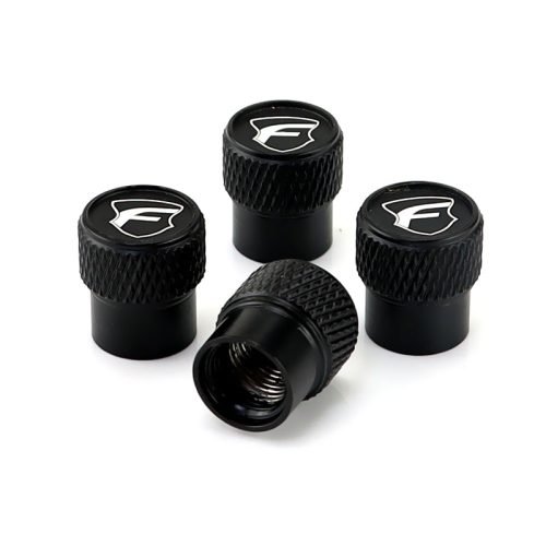 Forgestar Black Laser Engraved Tire Valve Stem Caps – Total 5 Caps