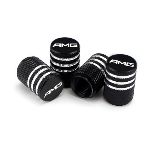AMG Laser Engraved Tire Valve Caps – Extra Spare Cap Total 5 Caps