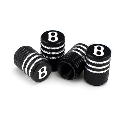 Bentley B Laser Engraved Tire Valve Caps – Extra Spare Cap Total 5 Caps