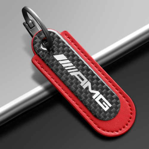 Red Carbon Fiber Key Chain Fit For AMG Models