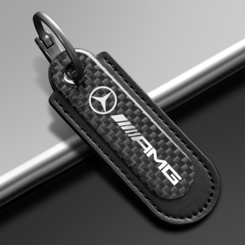 Black Carbon Fiber Key Chain Fit For AMG Models