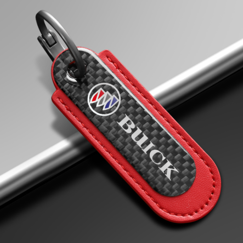 Red Carbon Fiber Key Chain Fit For Buick Models