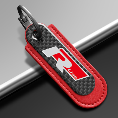 Red Carbon Fiber Key Chain Fit For Volkswagen R Models