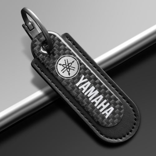 Black Carbon Fiber Key Chain Fit For Yamaha Models