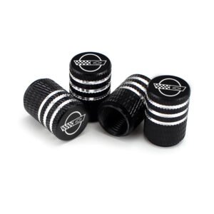 Chevrolet Corvette C4 Laser Engraved Tire Valve Caps - Extra Spare Cap Total 5 Caps