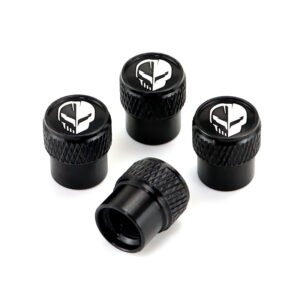 Chevrolet Corvette C8.R Black Laser Engraved Tire Valve Stem Caps