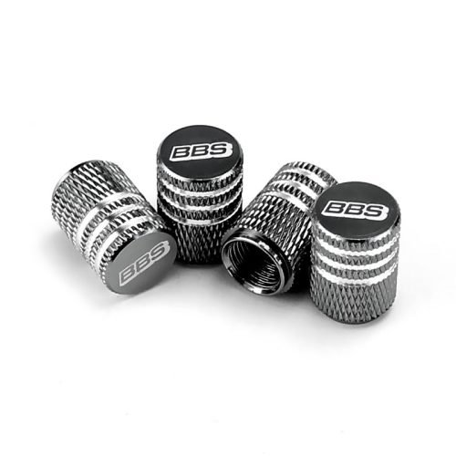 BBS Grey Laser Engraved Tire Valve Caps – Extra Spare Cap Total 5 Caps