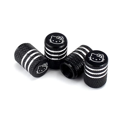 Hello Kitty Laser Engraved Tire Valve Caps – Extra Spare Cap Total 5 Caps