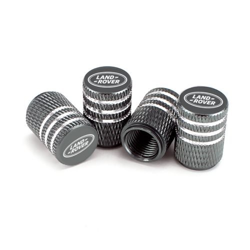 Land Rover Grey Laser Engraved Tire Valve Caps – Extra Spare Cap Total 5 Caps
