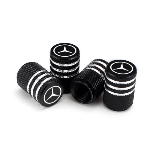 Mercedes Benz Laser Engraved Tire Valve Caps – Extra Spare Cap Total 5 Caps
