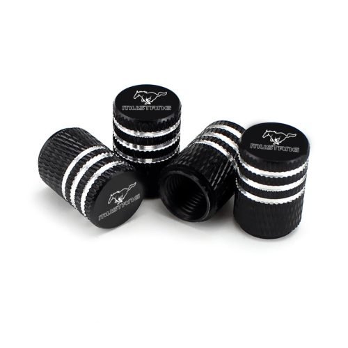 Ford Mustang Laser Engraved Tire Valve Caps – Extra Spare Cap Total 5 Caps