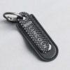 Keychain Lincoln Carbon Fiber Black Leather | Order Now