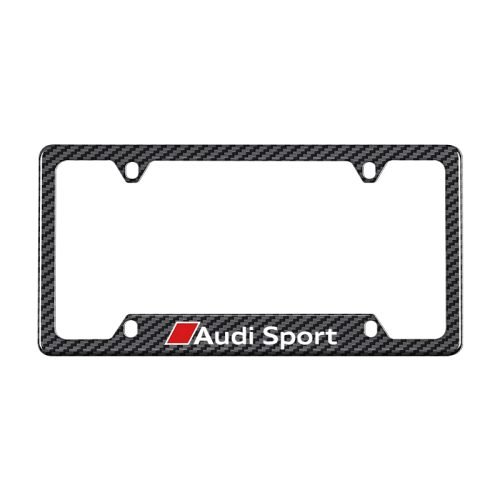 Audi Sport Carbon Fiber License Plate Frame 4 Holes