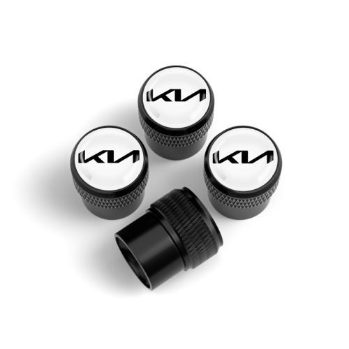 Kia New Logo White Tire Valve Caps – Extra Spare Cap Total 5 Caps
