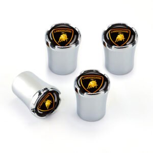 Lamborghini valve stem caps Chrome - Extra Cap Total 5 Caps