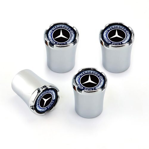 Mercedes Benz Black Chrome Tire Valve Caps – Extra Spare Cap