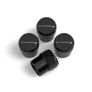 Chevrolet Corvette Stingray Laser Engraved Tire Valve Stem Caps - Total 5 Caps