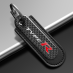 Honda keychain - The Honda Type R Real Carbon Fiber With Black Leather Keychain