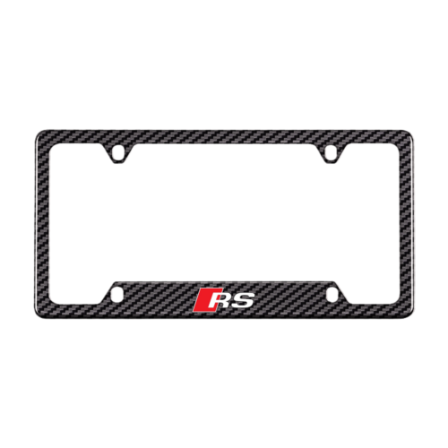 Audi RS Carbon Fiber License Plate Frame 4 Holes